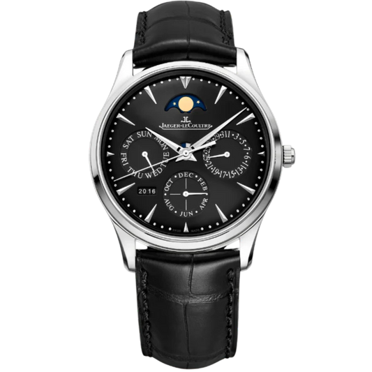 MASTER ULTRA THIN PERPETUAL CALENDAR 39 MM STAINLESS STEEL WITH BLACK SUNRAY BRUSHED  DIAL