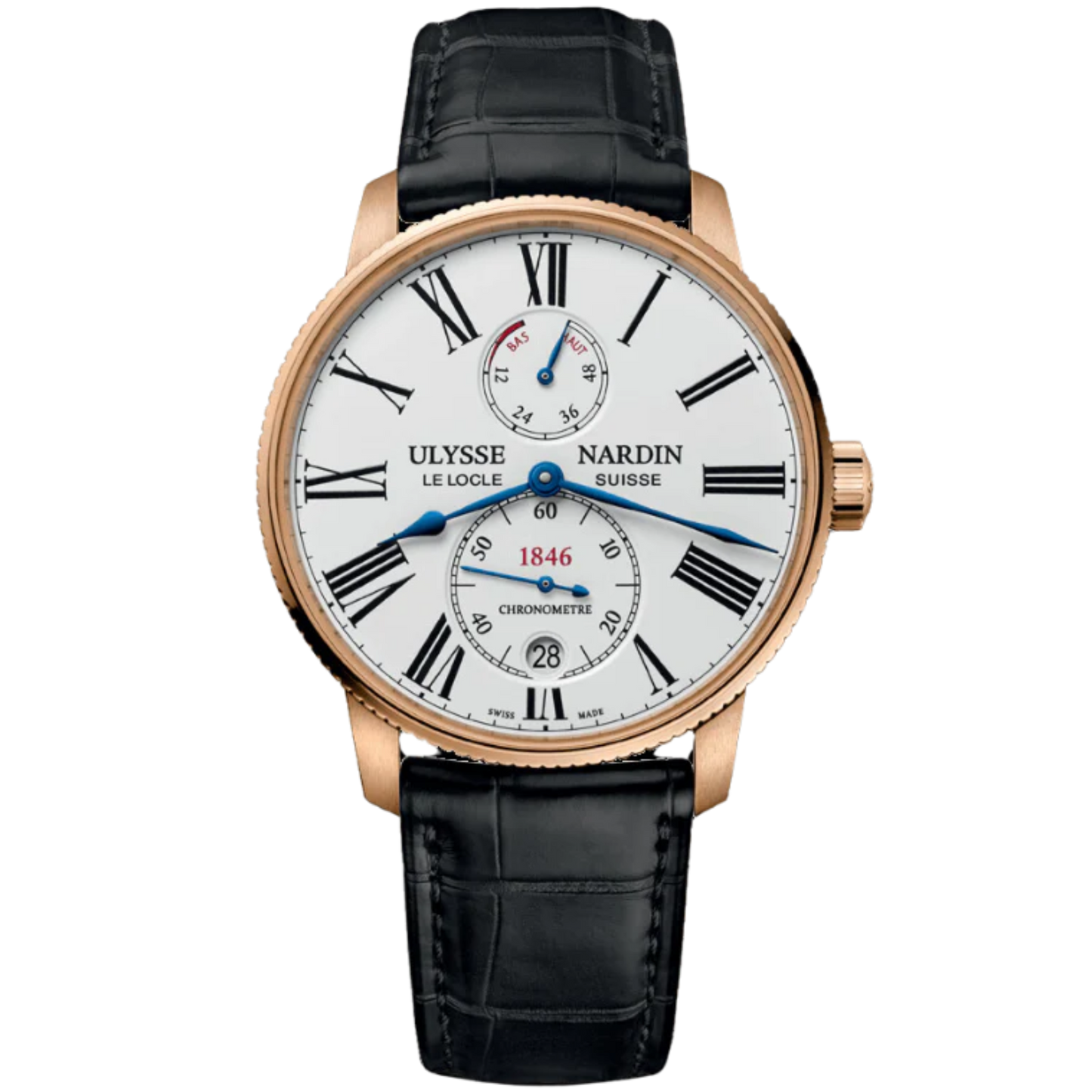 MARINE TORPILLEUR 42 MM ROSE GOLD WITH WHITE DIAL