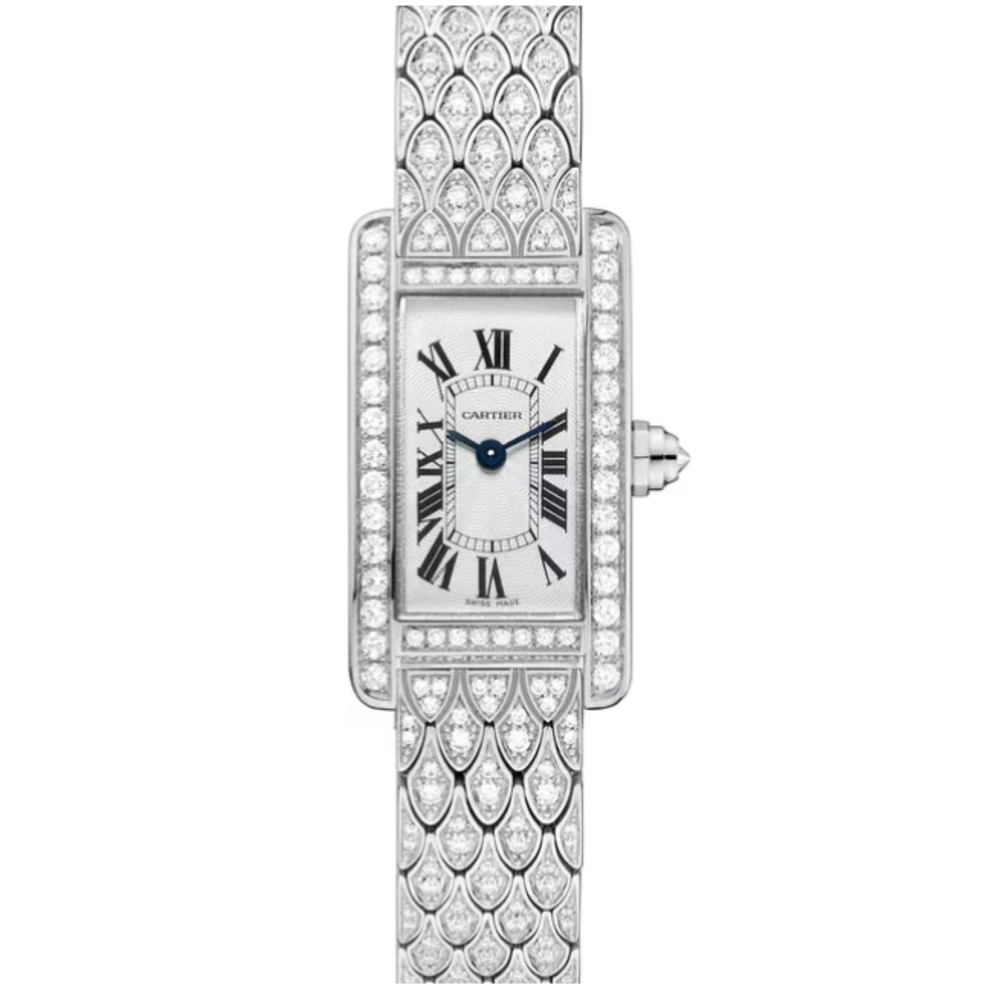 TANK 27 mm AMÉRICAINE WATCH SILVER 18K WHITE GOLD