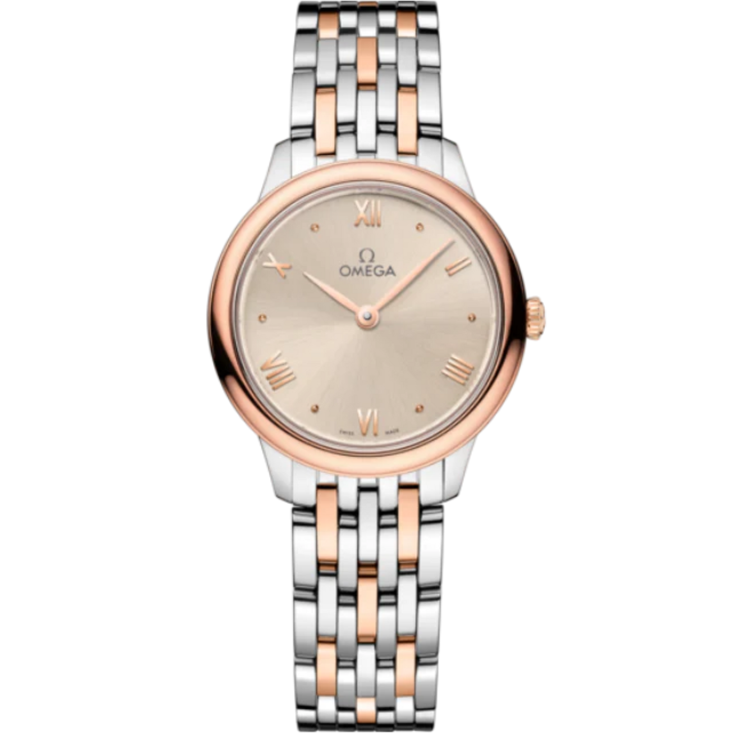 DE VILLE PRESTIGE 27 MM STAINLESS STEEL - SEDNA™ GOLD WITH LINEN DIAL