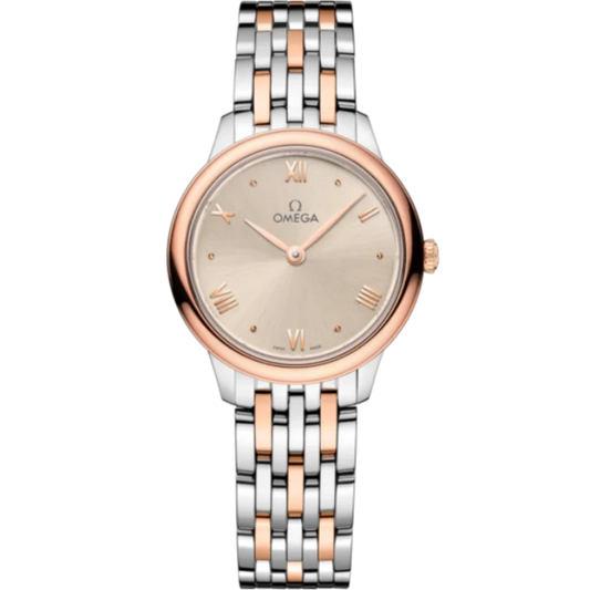DE VILLE PRESTIGE 27 MM STAINLESS STEEL - SEDNA™ GOLD WITH LINEN DIAL