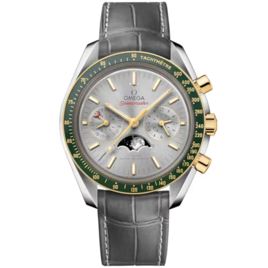 SPEEDMASTER MOONPHASE 44 MM STAINLESS STEEL - YELLOW GOLD WITH GREY DIAL