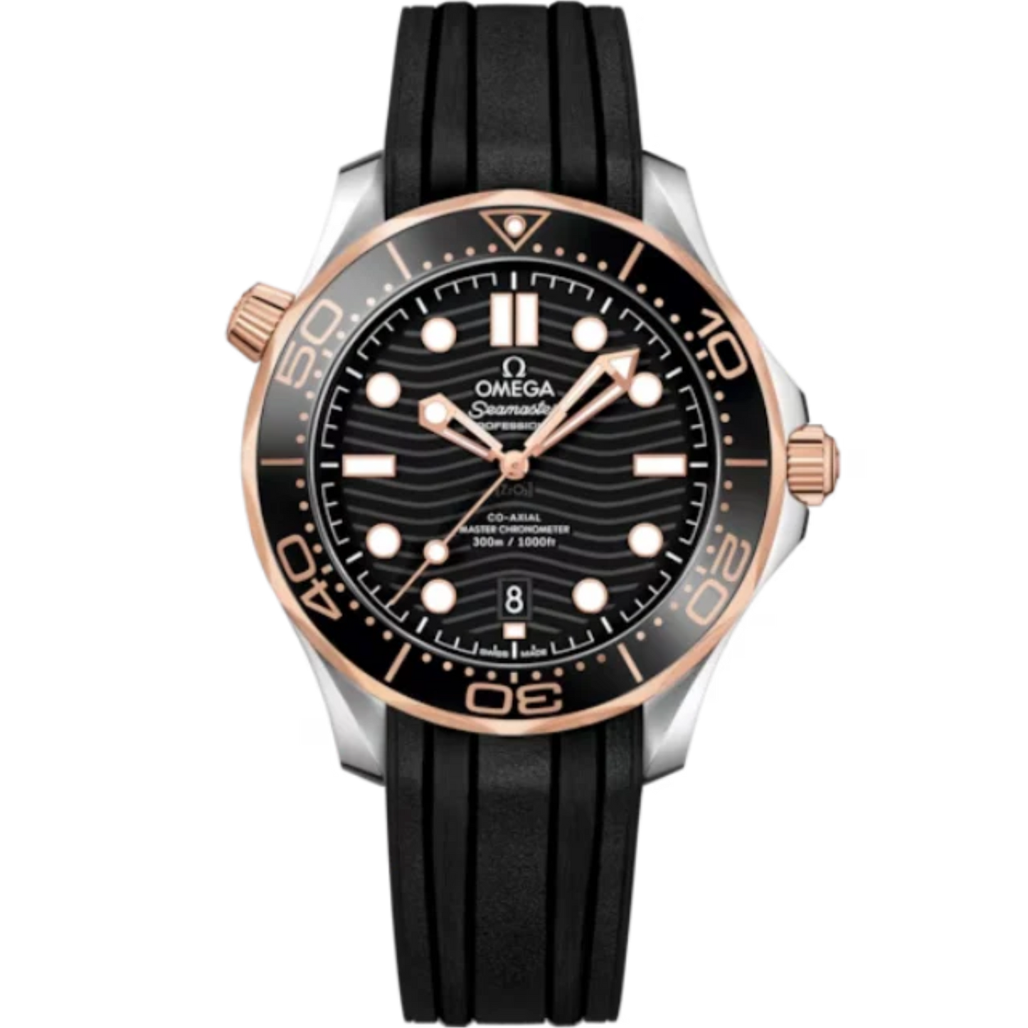 SEAMASTER DIVER 300M 42 MM STAINLESS STEEL - SEDNA™ GOLD WITH BLACK DIAL
