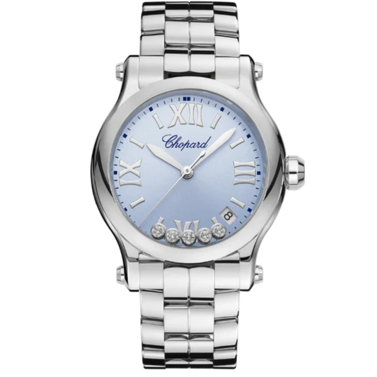 HAPPY SPORT 36 MM LUCENT STEEL™ WITH BLUE DIAL