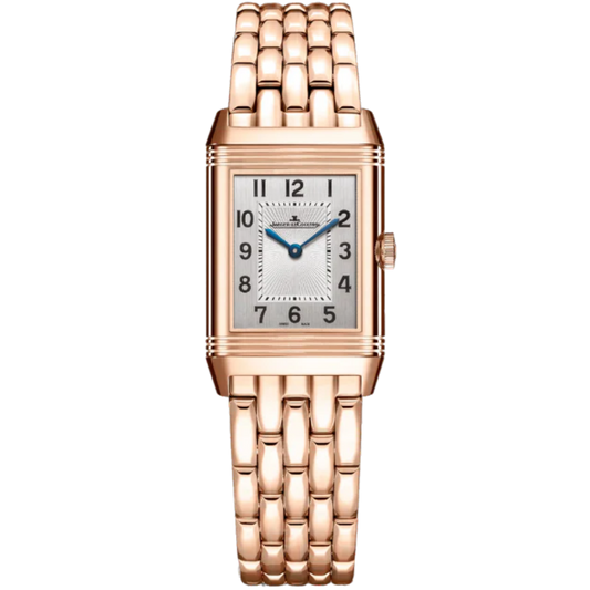 REVERSO CLASSIC DUETTO 34 MM 18K ROSE GOLD WITH SILVER GREY & BLACK GUILLOCHE DIAL