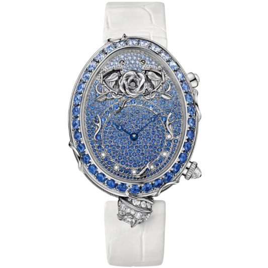 REINE DE NAPLES 8973 40 MM WHITE GOLD WITH BLUE DIAL