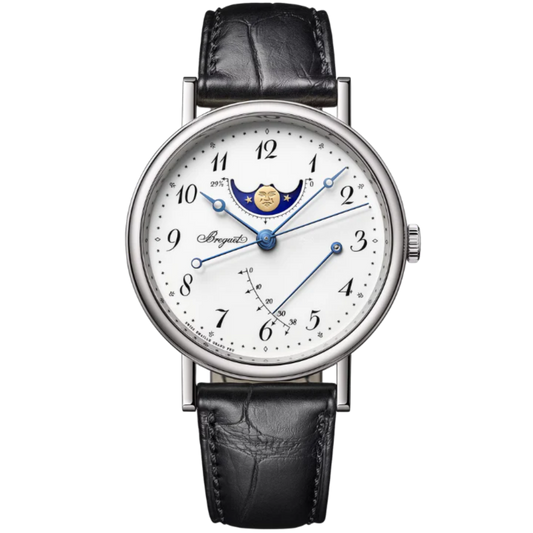 CLASSIQUE 7787 39 MM WHITE GOLD WITH  WHITE "GRAND FEU" ENAMEL DIAL