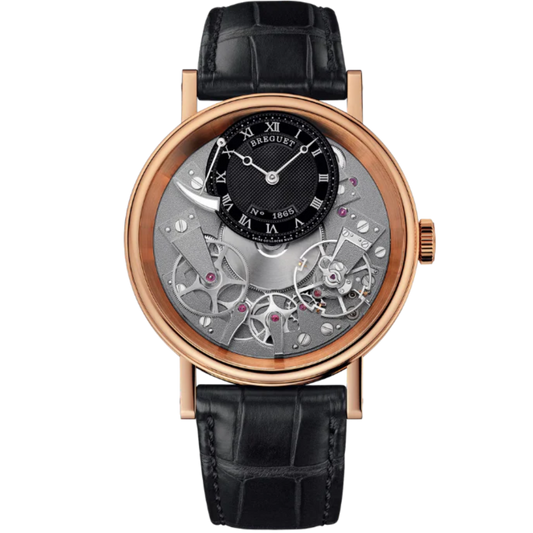 TRADITION 7057 40 MM ROSE GOLD WITH BLACK DIAL