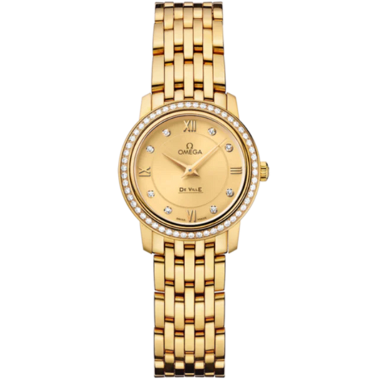 DE VILLE PRESTIGE 24 MM YELLOW GOLD WITH YELLOW DIAL