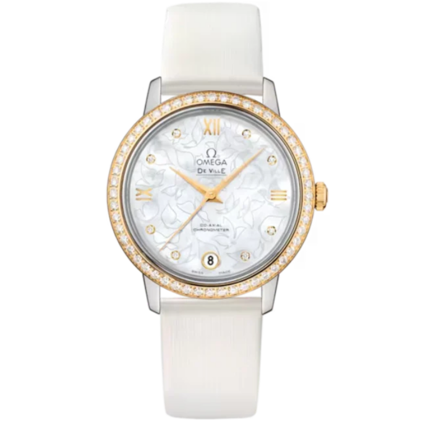 DE VILLE PRESTIGE BUTTERFLY 33 MM STAINLESS STEEL - YELLOW GOLD WITH MOTHER OF PEARL DIAL