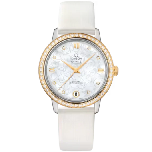 DE VILLE PRESTIGE BUTTERFLY 33 MM STAINLESS STEEL - YELLOW GOLD WITH MOTHER OF PEARL DIAL