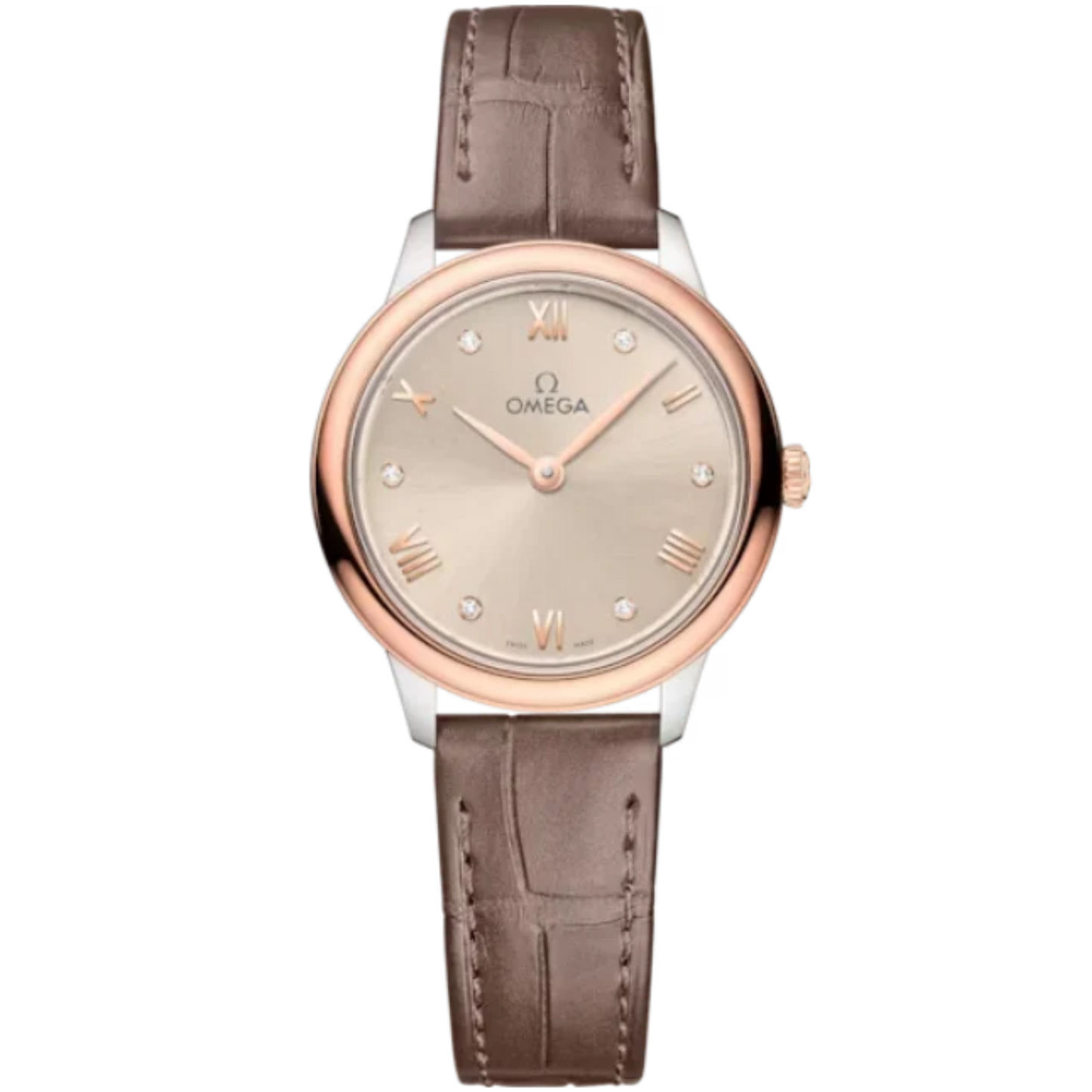 DE VILLE PRESTIGE 27 MM STAINLESS STEEL - SEDNA™ GOLD WITH LINEN DIAL