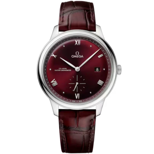 DE VILLE PRESTIGE 41 MM STAINLESS STEEL WITH RED DIAL