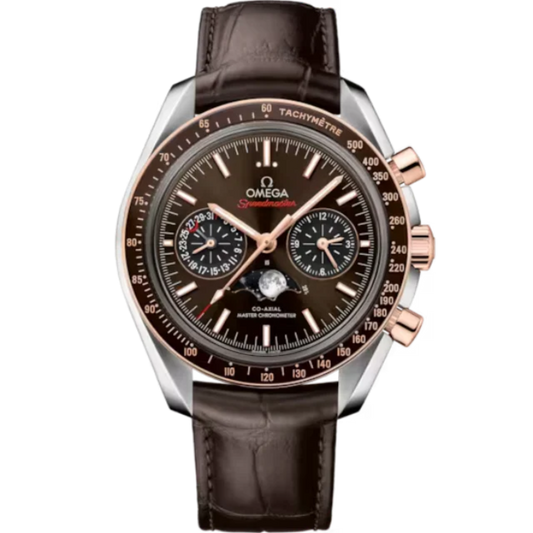 SPEEDMASTER MOONPHASE 44 MM STAINLESS STEEL - SEDNA™ GOLD WITH BROWN DIAL