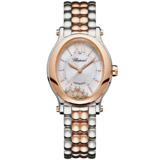 HAPPY SPORT 31 MM ETHICAL ROSE GOLD - LUCENT STEEL™ WITH SILVER DIAL