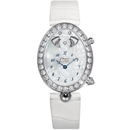REINE DE NAPLES 8978 38 MM WHITE GOLD WITH MOTHER OF PEARL DIAL