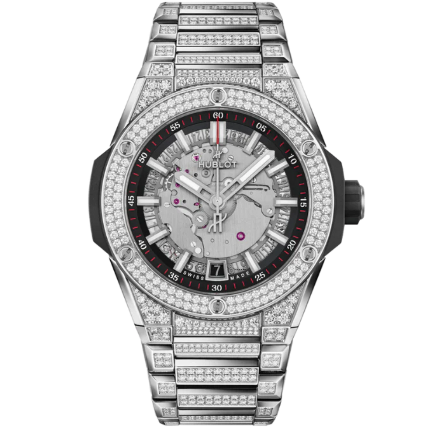 Big Bang 40mm INTEGRATED TIME ONLY TITANIUM PAVÉ