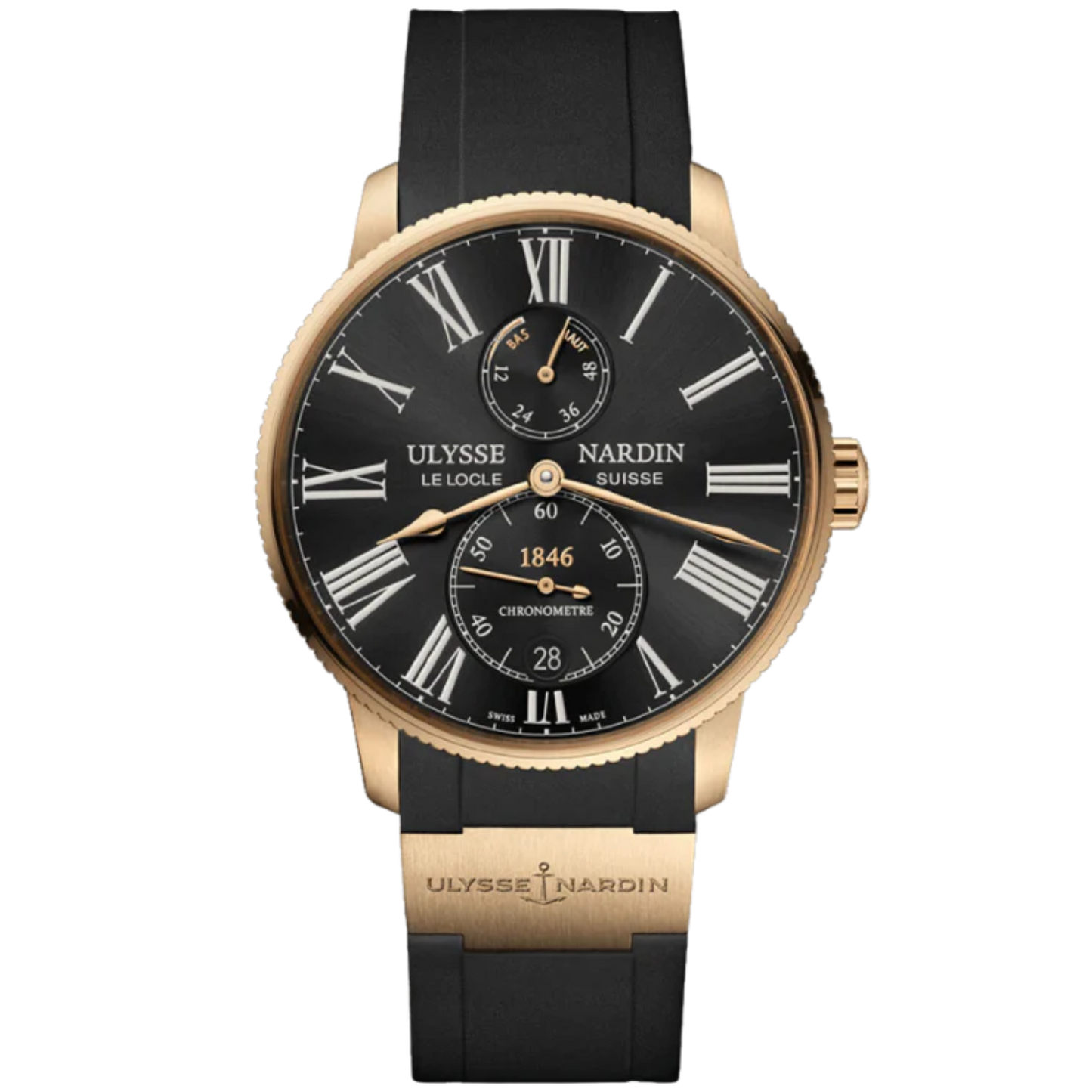 MARINE TORPILLEUR 42 MM ROSE GOLD WITH BLACK DIAL