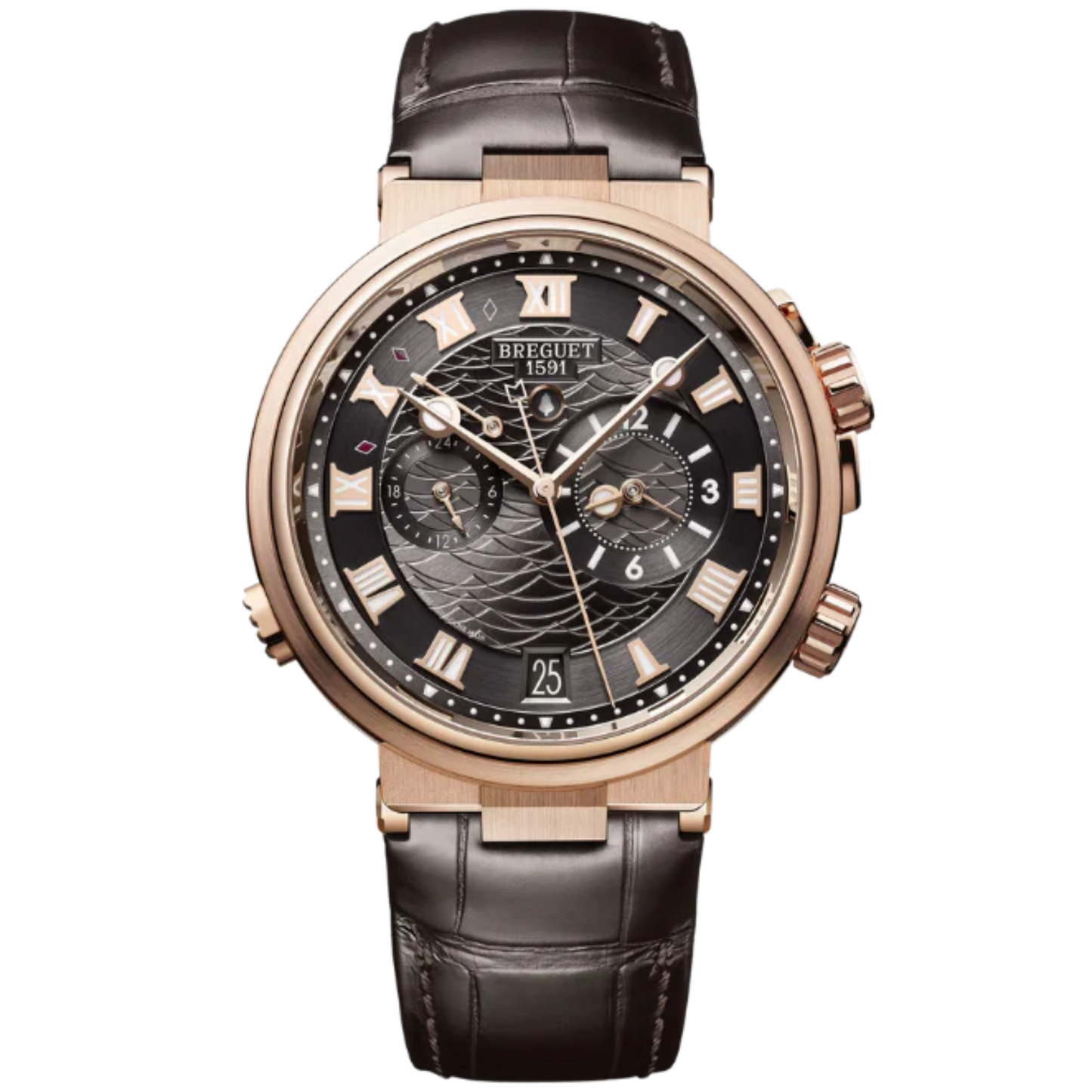 MARINE ALARME MUSICALE 5547 40 MM ROSE GOLD WITH SUNBURST SLATE GREY DIAL