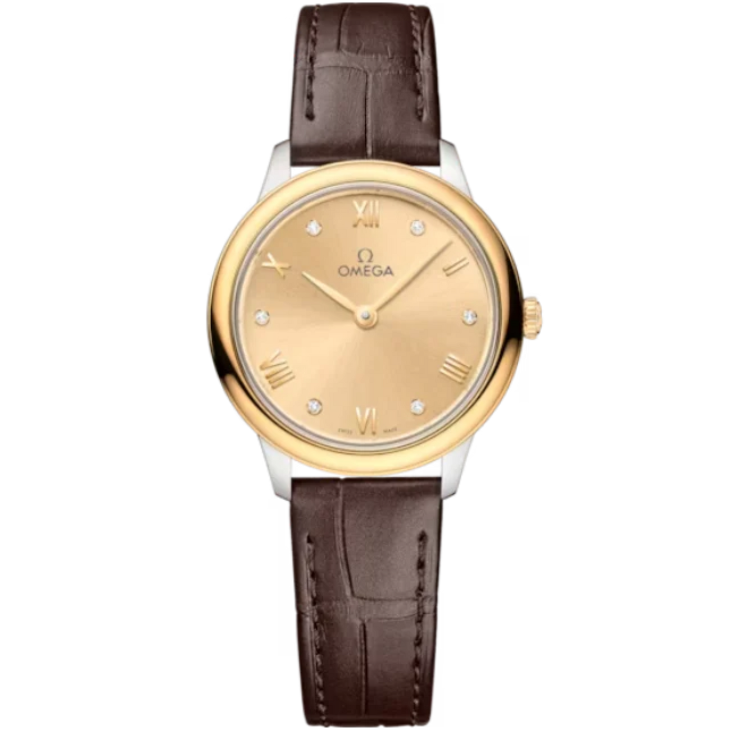 DE VILLE PRESTIGE 27 MM STAINLESS STEEL - YELLOW GOLD WITH YELLOW DIAL
