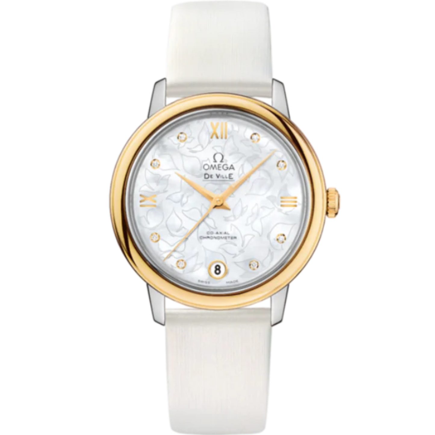 DE VILLE PRESTIGE BUTTERFLY 33 MM STAINLESS STEEL - YELLOW GOLD WITH MOTHER OF PEARL DIAL