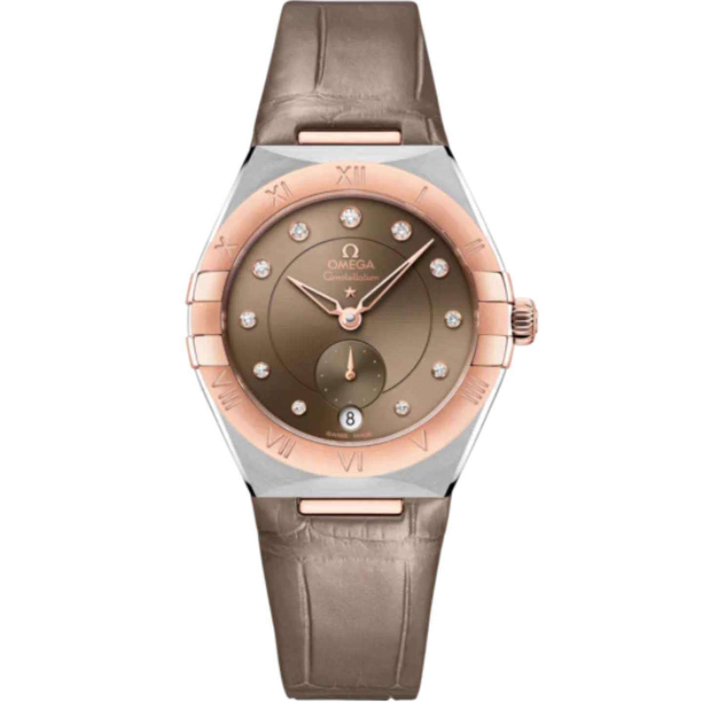 CONSTELLATION 34 MM STAINLESS STEEL - SEDNA™ GOLD WITH BROWN DIAL
