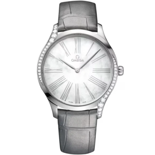 DE VILLE TRÉSOR 39 MM STAINLESS STEEL WITH MOTHER OF PEARL DIAL