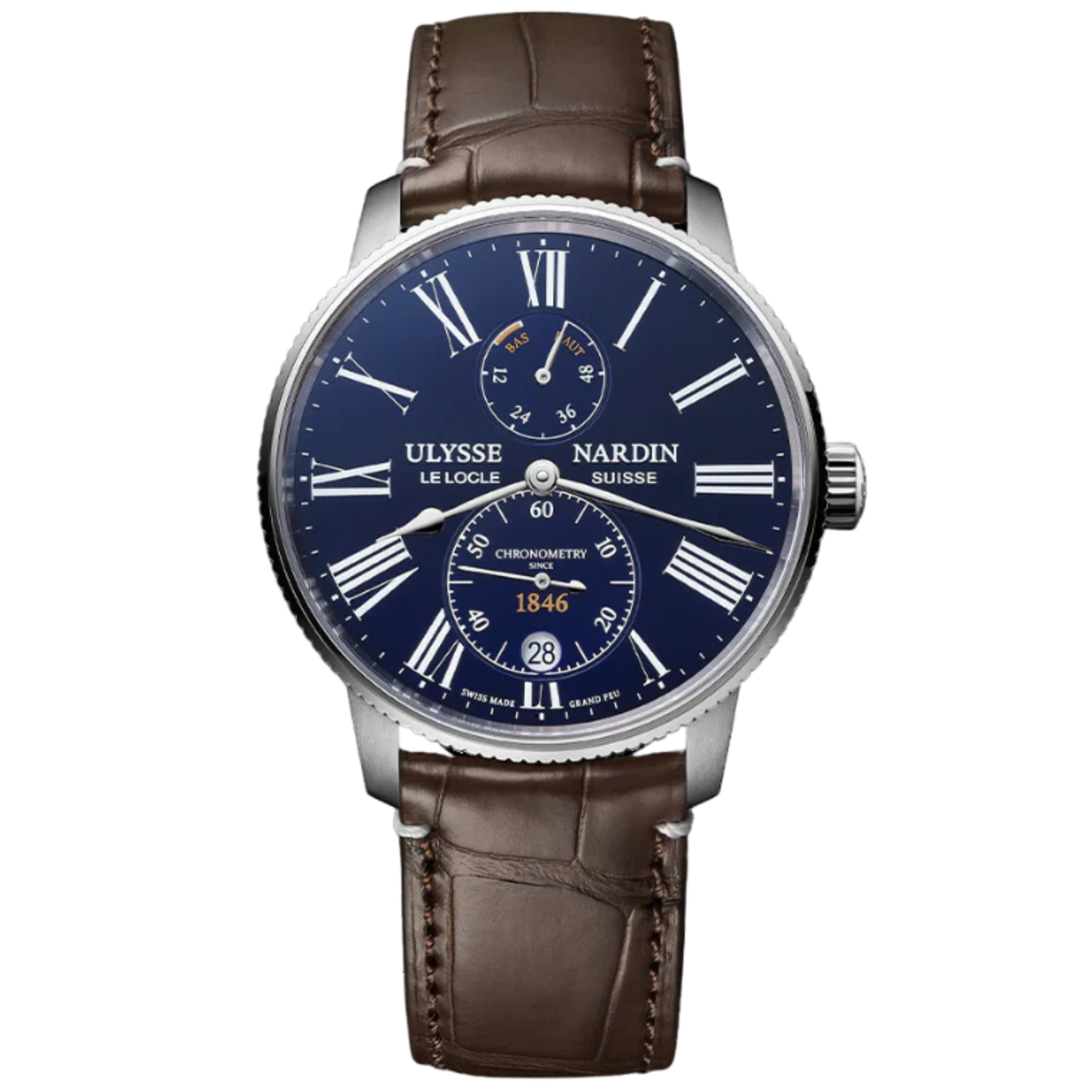 MARINE TORPILLEUR 42 MM STAINLESS STEEL WITH BLUE DIAL