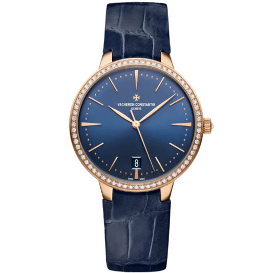 PATRIMONY SELF-WINDING 36 MM PINK GOLD WITH BLUE BRASS DIAL
