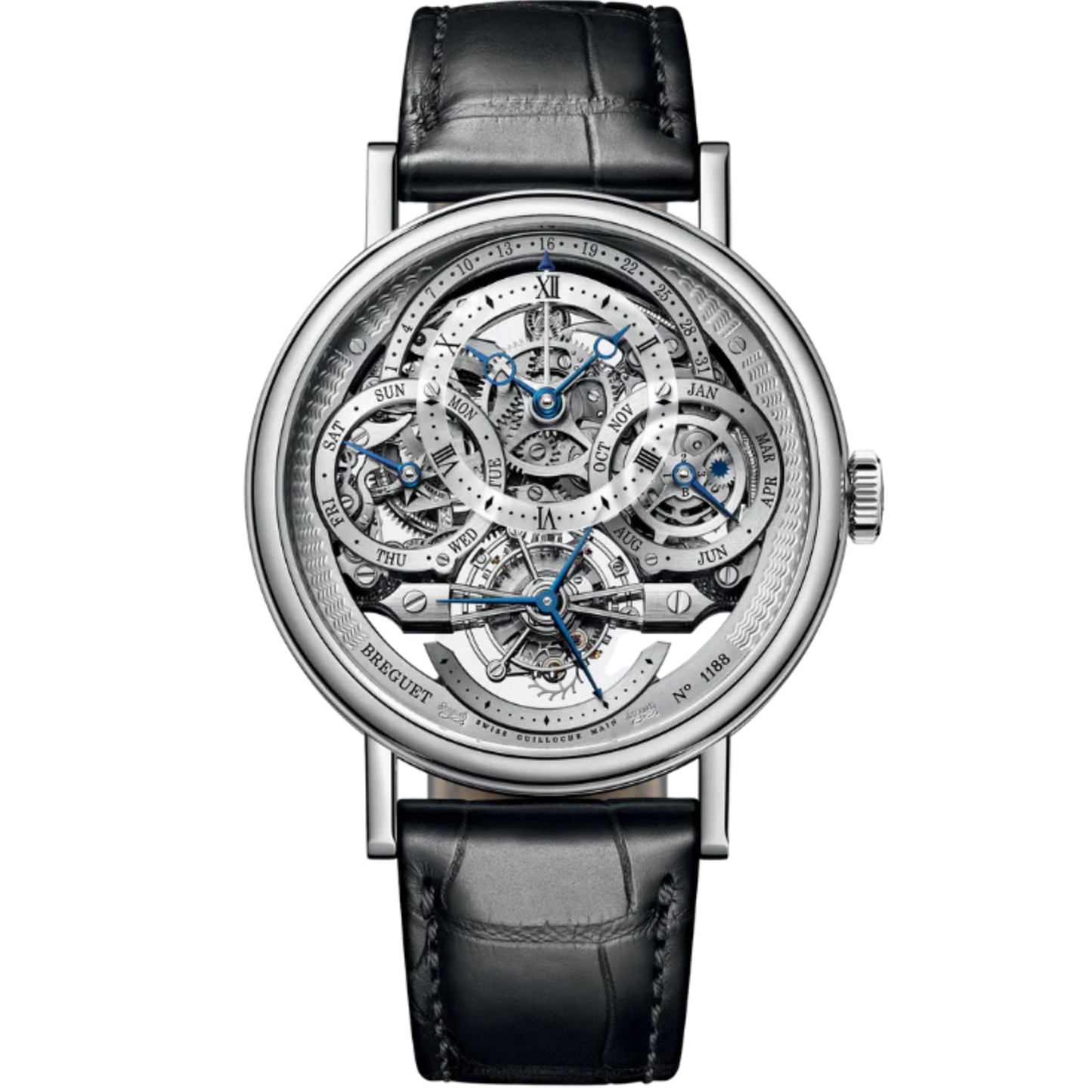 CLASSIQUE COMPLICATIONS 3795 41 MM PLATINUM WITH SILVER OPEN WORKED DIAL