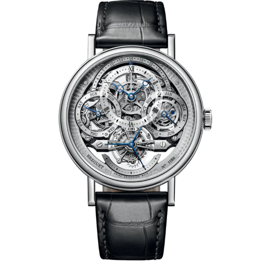 CLASSIQUE COMPLICATIONS 3795 41 MM PLATINUM WITH SILVER OPEN WORKED DIAL