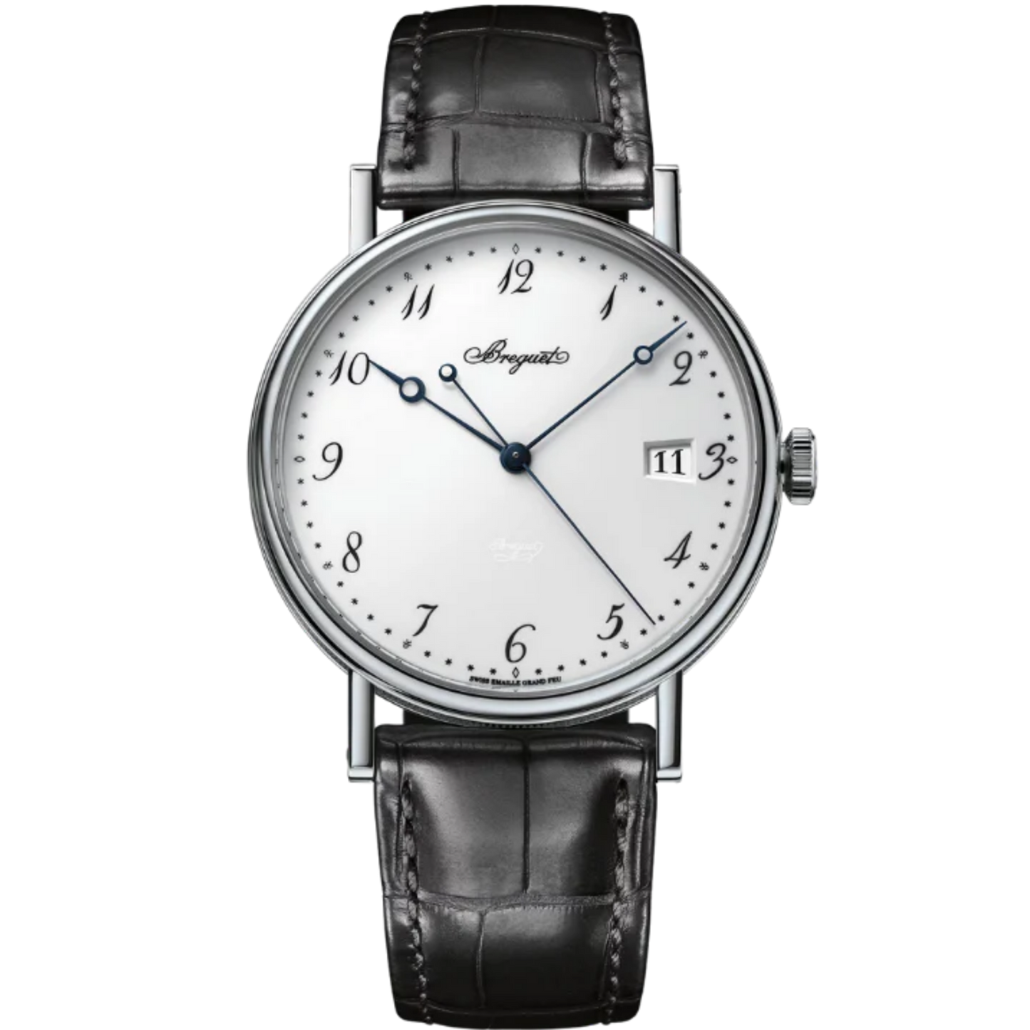 CLASSIQUE 5177 38 MM WHITE GOLD WITH WHITE "GRAND FEU" ENAMEL DIAL
