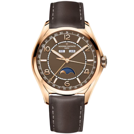 FIFTYSIX COMPLETE CALENDAR 40 MM PINK GOLD WITH BROWN BRASS DIAL