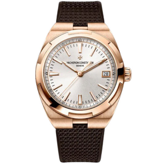 4500V/000R-B127 Rose Gold Silver Dial on Leather