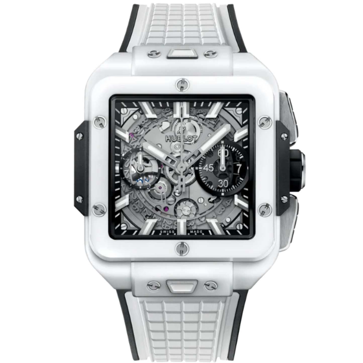 SQUARE BANG 42 MM UNICO WHITE CERAMIC