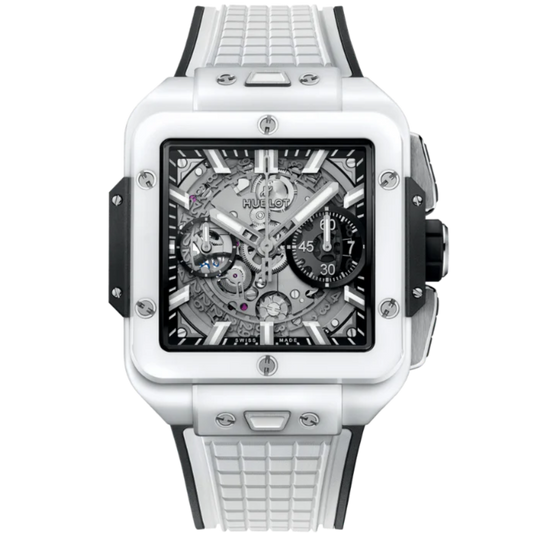 SQUARE BANG 42 MM UNICO WHITE CERAMIC