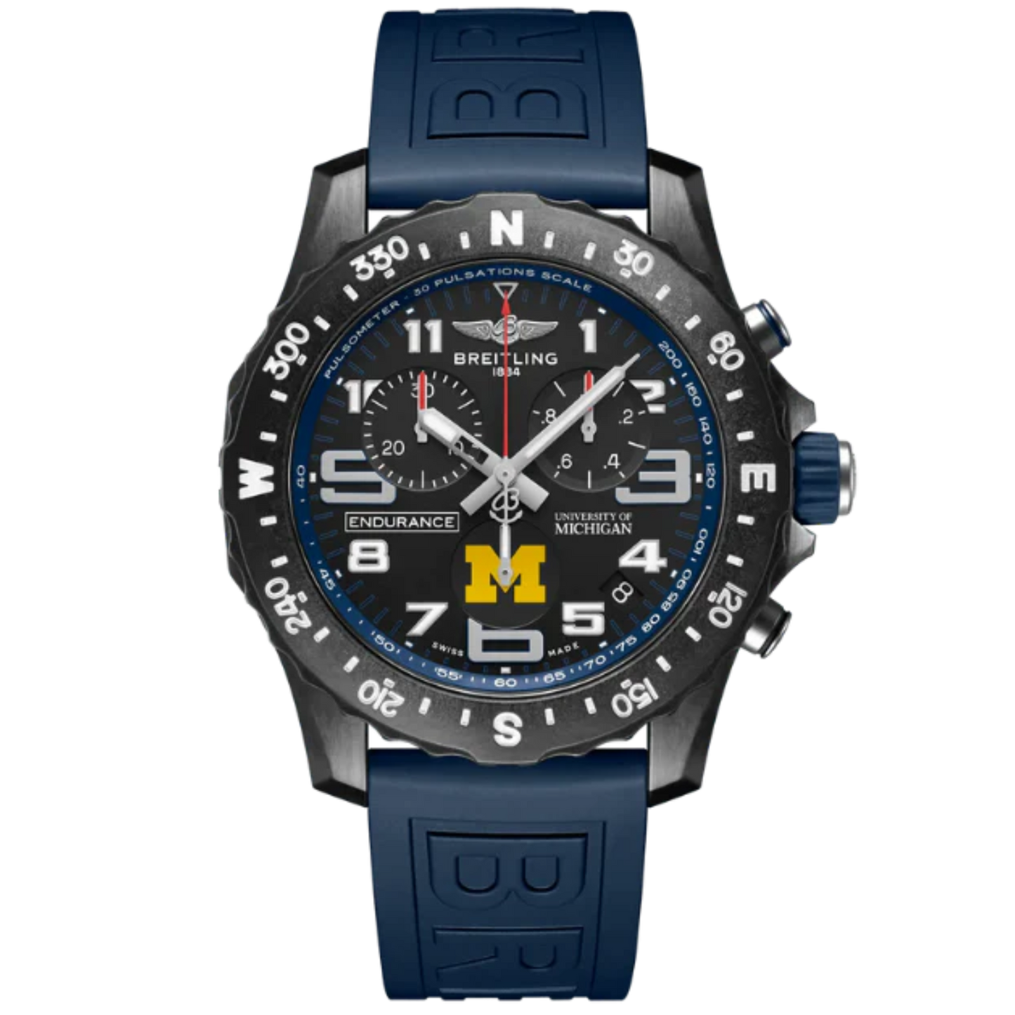 ENDURANCE PRO UNIVERSITY OF MICHIGAN™ 44 MM BREITLIGHT® CASE WITH BLACK DIAL