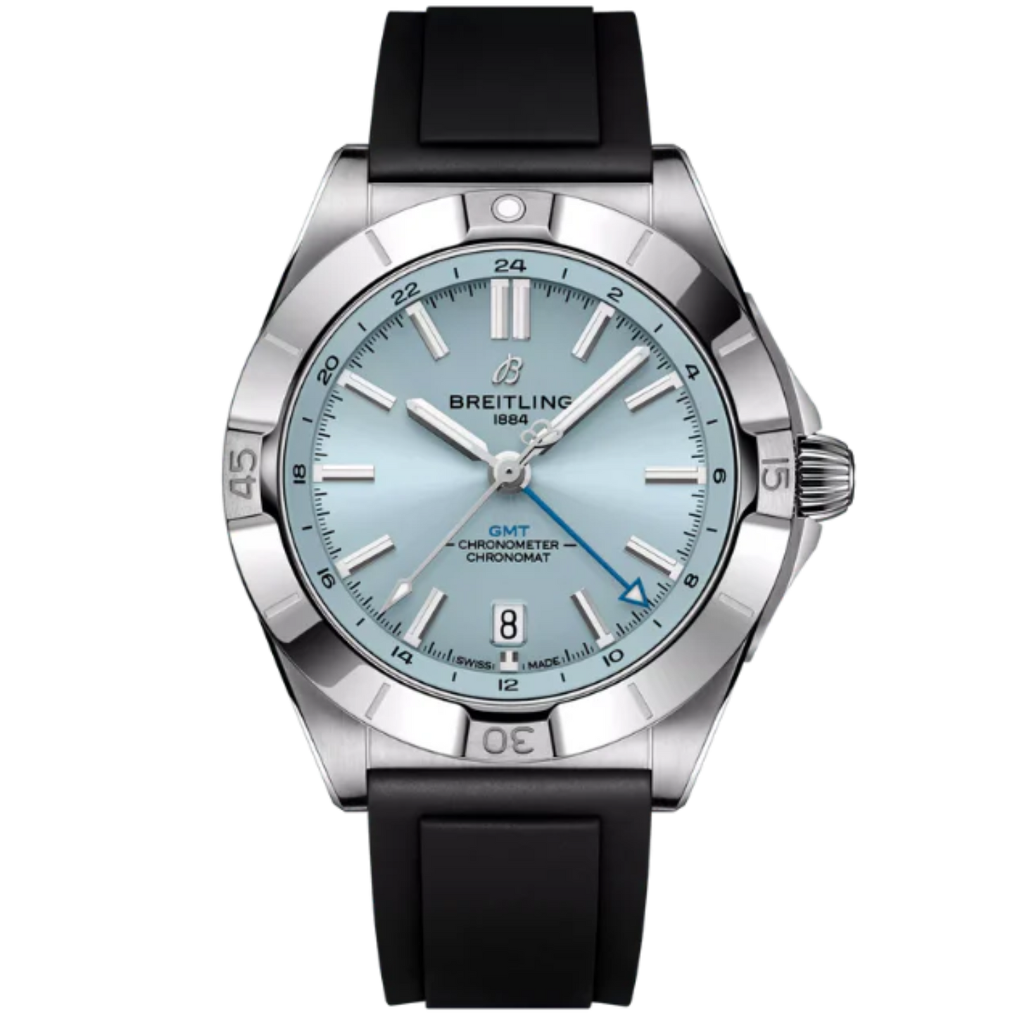 CHRONOMAT AUTOMATIC GMT 40 MM STAINLESS STEEL & PLATINUM WITH ICE BLUE DIAL
