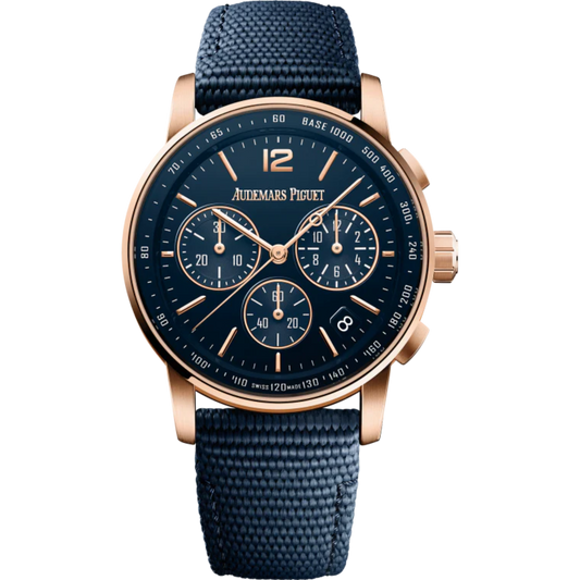 Audemars Piguet Code 11.59 Ref. 26393OR.OO.A027KB.01 41mm Rose Gold Blue Dial