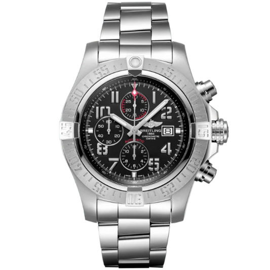SUPER AVENGER II 48 MM STAINLESS STEEL WITH BLACK DIAL