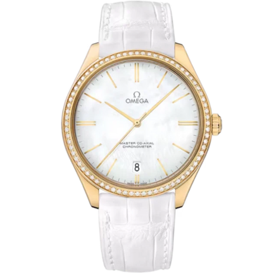 DE VILLE TRÉSOR 40 MM YELLOW GOLD WITH MOTHER OF PEARL DIAL