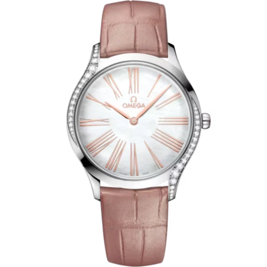 DE VILLE TRÉSOR 36 MM STAINLESS STEEL WITH MOTHER OF PEARL DIAL