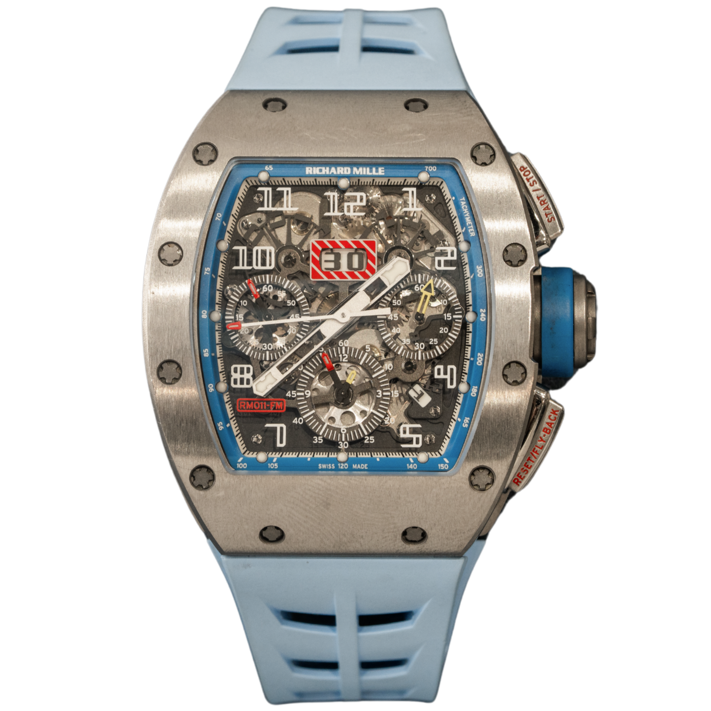 Richard Mille	RM011 Americas Edition Titanium "Baby Blue Rehaut" (Limited 50 Pieces)