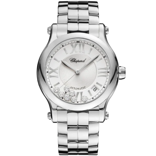 HAPPY SPORT 36 MM LUCENT STEEL™ WITH SILVER DIAL