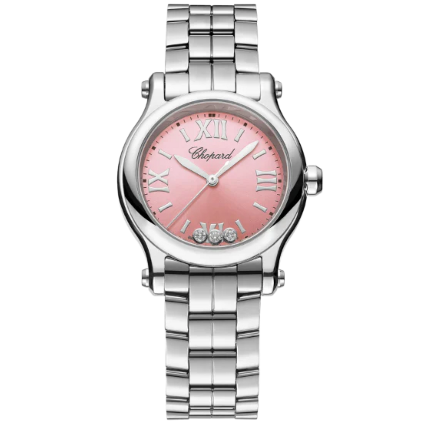 HAPPY SPORT 30 MM LUCENT STEEL™ WITH PINK DIAL
