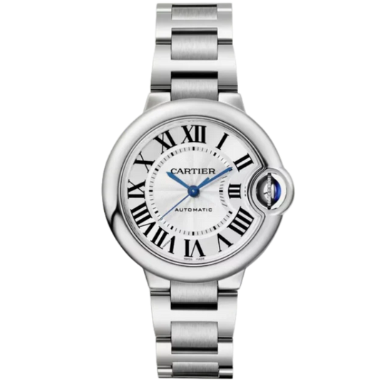 BALLON BLEU DE CARTIER 33 MM STAINLESS STEEL WITH GUILLOCHE SILVER DIAL