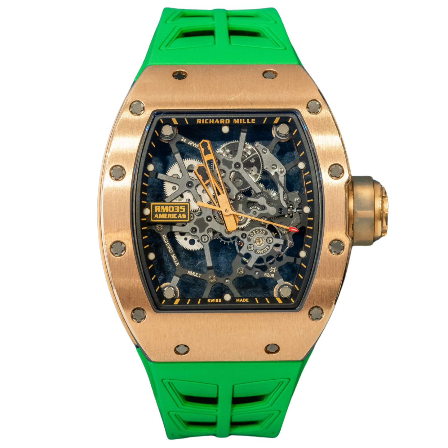 Richard Mille RM035 Rafael Nadal "Americas Edition" Rose Gold Skeleton (Gold Toro) (Limited 50 Pieces)