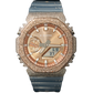 Casio Iced out G Shock Analog White gold with Rose Bezel/ Dial