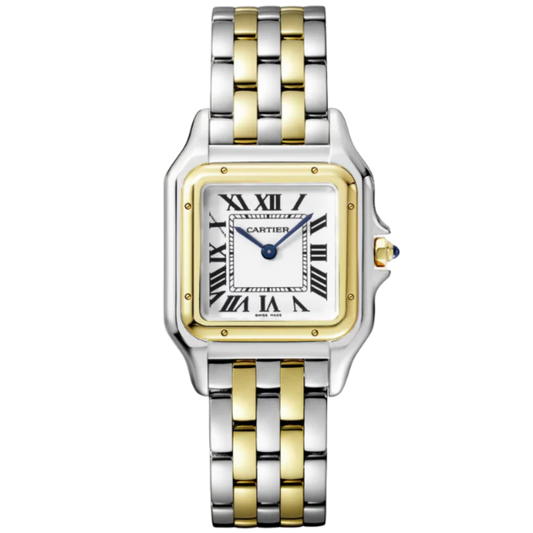 PANTHERE DE CARTIER 37 MM YELLOW GOLD WITH SILVER DIAL