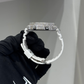 Casio Iced out G Shock Analog (White Gold with White Dial and Strap)